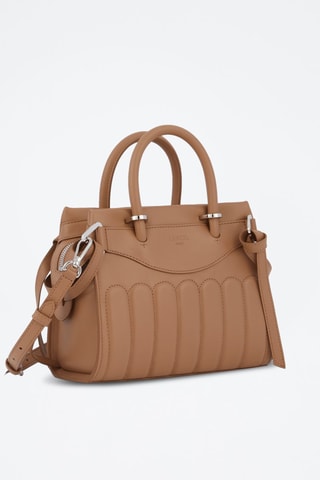 Sac à main en cuir Rodeo M - Marron clair
