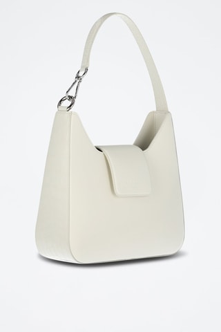 Sac porté épaule en cuir Sixtine - Blanc
