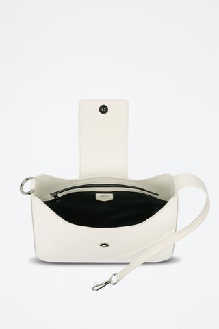 Sac porté épaule en cuir Sixtine - Blanc
