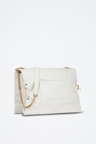 Sac porté épaule en cuir Billie - Blanc