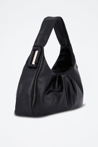 Sac porté épaule en cuir Hobo - Noir