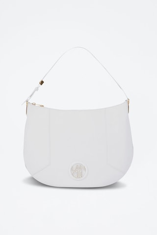 Sac porté épaule en cuir Roxane M - Blanc