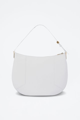 Sac porté épaule en cuir Roxane M - Blanc
