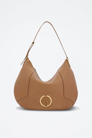 Sac porté épaule en cuir Roxane M - Marron