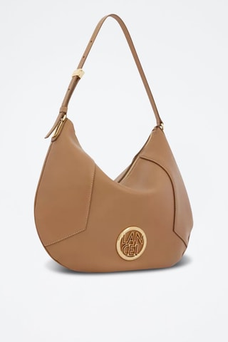 Sac porté épaule en cuir Roxane M - Marron