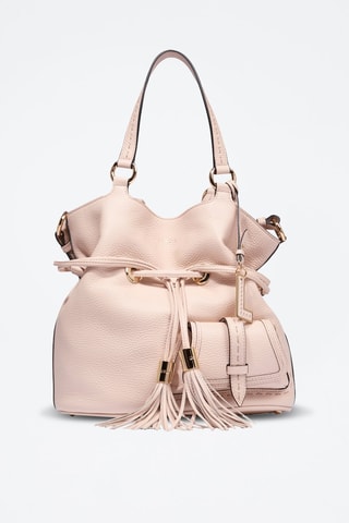 Sac seau en cuir Premier Flirt M - Rose