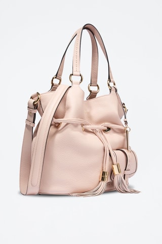 Sac seau en cuir Premier Flirt M - Rose
