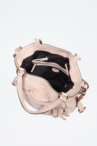 Sac seau en cuir Premier Flirt M - Rose