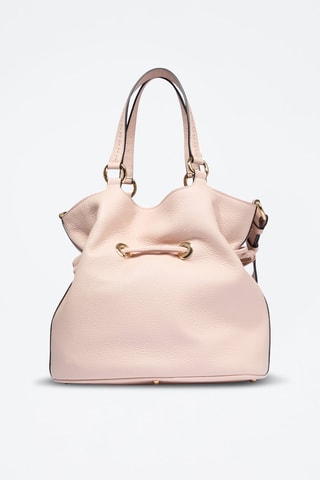 Sac seau en cuir Premier Flirt M - Rose