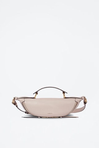 Sac porté épaule en cuir Origami S - Rose