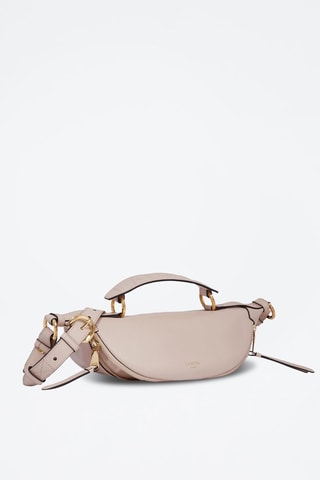 Sac porté épaule en cuir Origami S - Rose