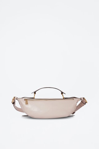 Sac porté épaule en cuir Origami S - Rose