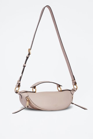 Sac porté épaule en cuir Origami S - Rose