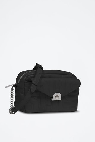 Sac bandoulière en cuir Midi-Minuit - Noir