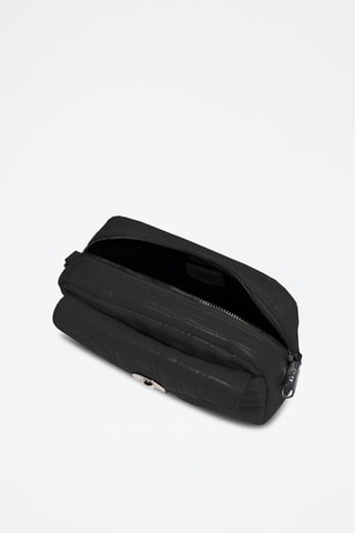 Sac bandoulière en cuir Midi-Minuit - Noir
