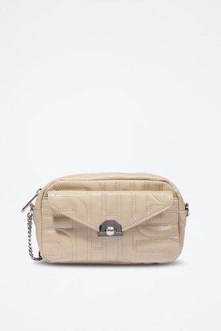Sac bandoulière en cuir Midi-Minuit - Beige