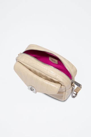 Sac bandoulière en cuir Midi-Minuit - Beige