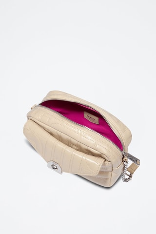 Sac bandoulière en cuir Midi-Minuit - Beige