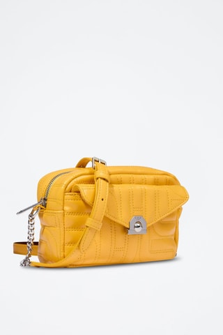 Sac bandoulière en cuir Midi-Minuit - Jaune