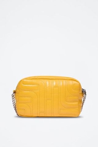Sac bandoulière en cuir Midi-Minuit - Jaune