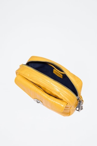 Sac bandoulière en cuir Midi-Minuit - Jaune