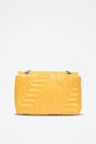 Sac bandoulière en cuir Midi-Minuit - Jaune