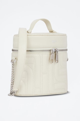 Sac bandoulière en cuir Midi-Minuit - Blanc