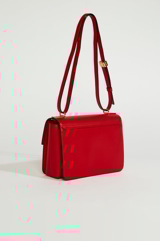 Sac bandoulière en cuir Roxane M - Rouge