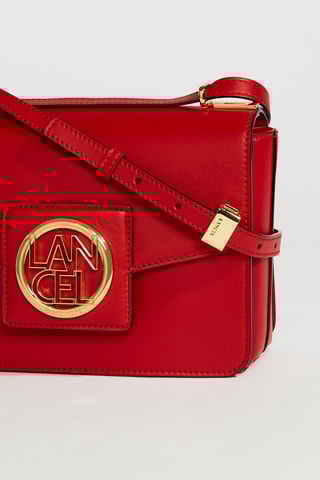 Sac bandoulière en cuir Roxane M - Rouge