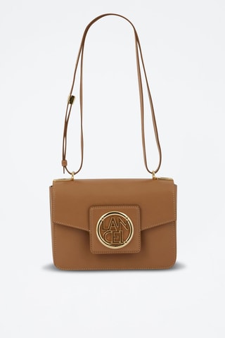 Sac bandoulière en cuir Roxane S - Marron clair
