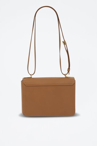 Sac bandoulière en cuir Roxane S - Marron clair
