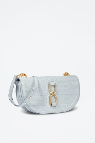 Sac bandoulière en cuir Clepsydre M - Bleu clair