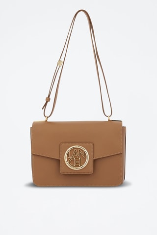 Sac bandoulière en cuir Roxane M - Marron clair