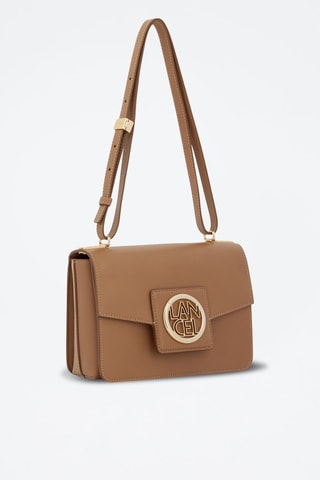 Sac bandoulière en cuir Roxane M - Marron clair