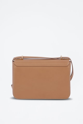 Sac bandoulière en cuir Roxane M - Marron clair