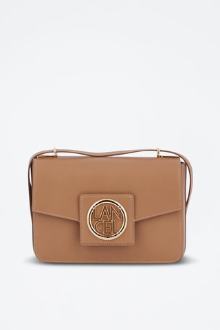 Sac bandoulière en cuir Roxane M - Marron clair