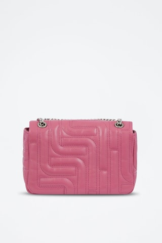 Sac bandoulière en cuir Midi-Minuit - Rose