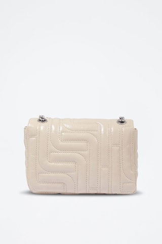 Sac bandoulière en cuir Midi-Minuit - Beige