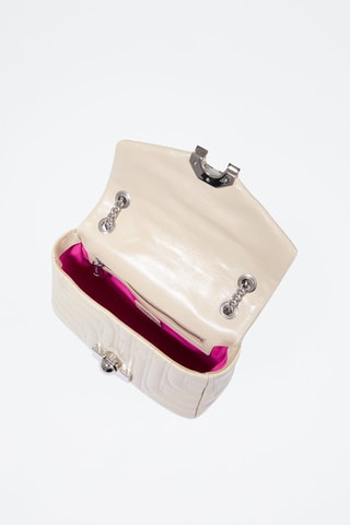 Sac bandoulière en cuir Midi-Minuit - Beige