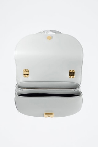 Sac bandoulière en cuir Clepsydre - Blanc