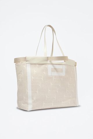 Cabas en cuir Camille L - Ecru