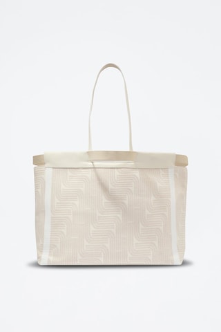 Cabas en cuir Camille L - Ecru