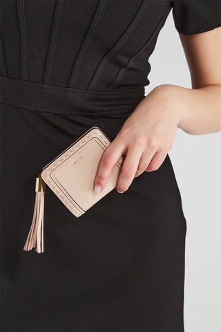 Portefeuille en cuir Premier Flirt - Rose poudré