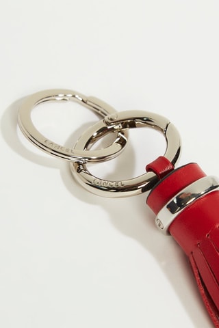 Porte-clés en cuir Pompon - Rouge