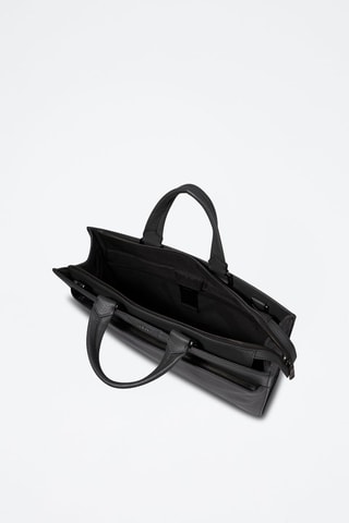 Porte-documents 15'6 en cuir Come - Noir