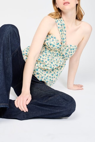 Top asymétrique - Jaune clair