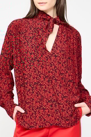 Blouse - Rouge et noir