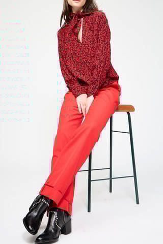 Blouse - Rouge et noir