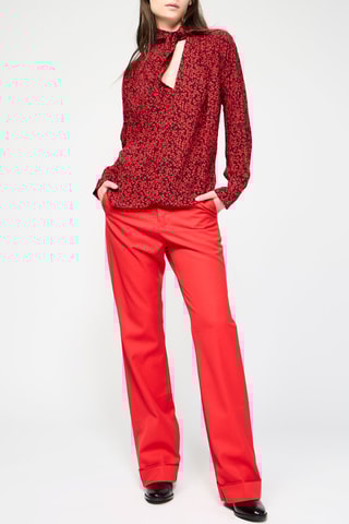 Blouse - Rouge et noir