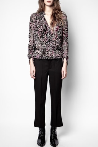 Blouse en mérinos - Noir